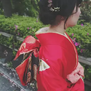 ヘアアレンジ ミディアム ソウワ ヒナコのヘアスタイル