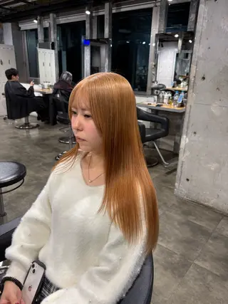 ロング カラー ハイトーン 横浜💞ミオのヘアスタイル