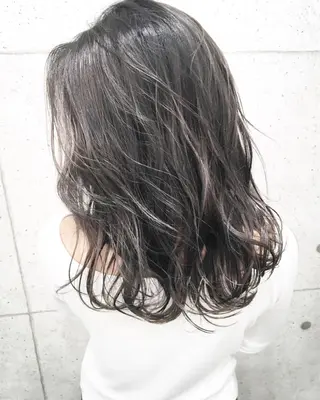 ミディアム カラー レイヤー/髪質改善 /山永圭介のヘアスタイル
