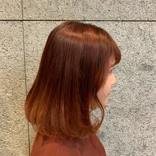 カラー satsuki レイヤー・暖色のヘアスタイル