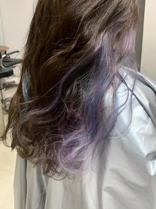ロング カラー 色落ちまでキレイに！ ！女性サロンのヘアスタイル