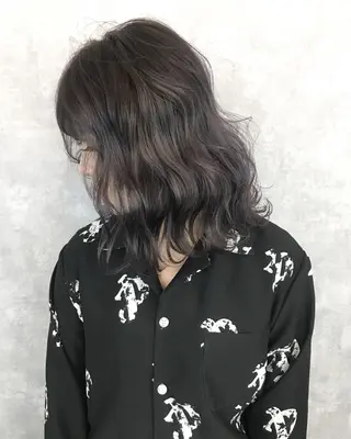 ミディアム カラー レイヤーカット BLend 渋谷のヘアスタイル