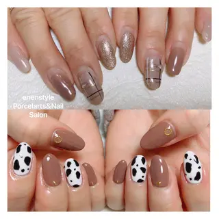 ミディアム ネイル 🐾enen style 🐾のネイルデザイン