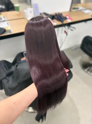 ロング カラー 💗愛され暖色💗 ピンク/レッド💗のヘアスタイル