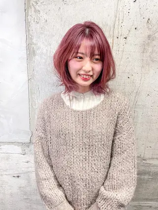 ミディアム ショート/レイヤー/ ツヤ髪/なかちゃんのヘアスタイル