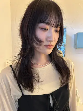 ロング カラー maho/垢抜け カラーパーマのヘアスタイル
