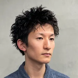 ショート パーマ ヘアアレンジ メンズ fifth 石川 凪のヘアスタイル