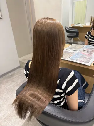 ロング カラー 巻ける髪質改善🫧ハ イライト/永田汰伊智のヘアスタイル