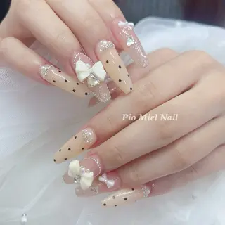ネイル momo 長さだしのネイルデザイン