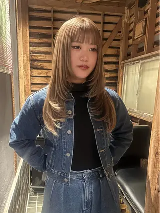 ロング カラー 暖色カラー/レイヤー 🌙 オノユリカのヘアスタイル
