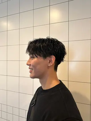 パーマ メンズ 岡部 琉斗のヘアスタイル