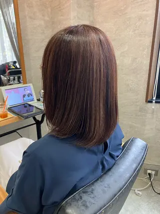 ミディアム カラー 須賀 知穂のヘアスタイル