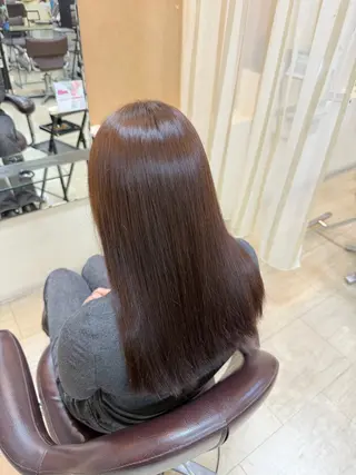 ミディアム 岸田 奈々/ 艶髪/トレンドカラーのヘアスタイル