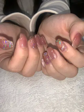 ネイル 本町🤍ちゅるん 自爪育成✨🤍のネイルデザイン