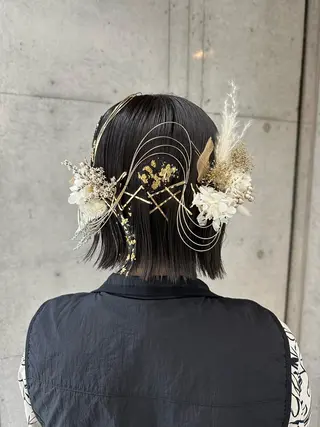 ミディアム ヘアアレンジ はやしほのか| マンツーマン美容師のヘアスタイル