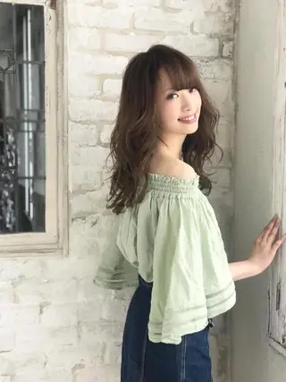 ロング リーフ あんなのヘアスタイル