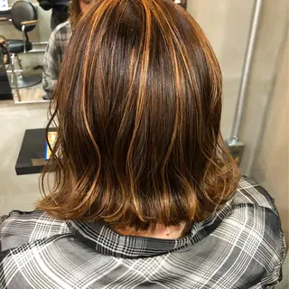 ミディアム カラー 🔥ハイトーン🔥 🌈柴田尚貴🌈のヘアスタイル