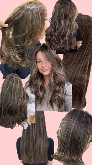 セミロング カラー ファッションに 溶け込むstyleのヘアスタイル