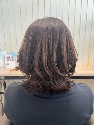 ミディアム 清水 雅実のヘアスタイル