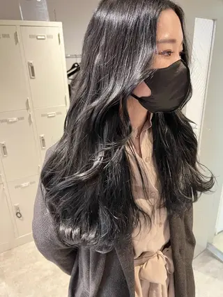 ロング カラー パーマ ヘアアレンジ メンズ 上品＆韓国風 🥀海心🥀のヘアスタイル