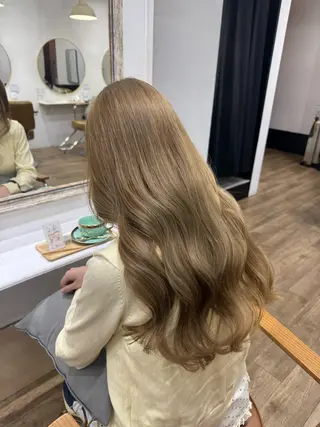 ロング カラー ヘアアレンジ あおい 🍒暖色カラーのヘアスタイル