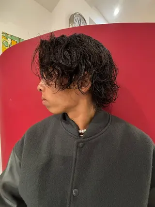パーマ メンズ 文字 遼哉のヘアスタイル