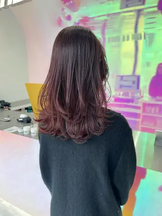 ミディアム カラー パーマ ヘアアレンジ メンズ キッズ ネイル マツエク・マツパ アイブロウ KANAMI 🌏のヘアスタイル