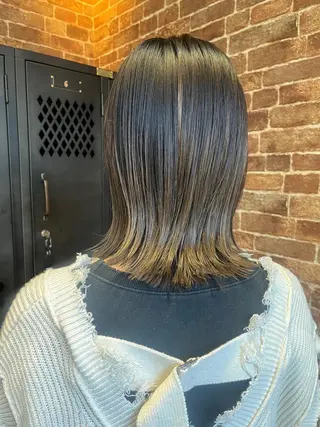 ミディアム カラー パーマ ヘアアレンジ メンズ キッズ ネイル マツエク・マツパ アイブロウ 久木原 ゆりのヘアスタイル