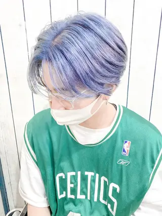 カラー メンズ ハイライト🌟/ ボブ/豊田のヘアスタイル