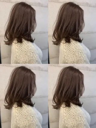 ミディアム カラー 透明感カラー✂︎ /縮毛矯正/YUKAのヘアスタイル