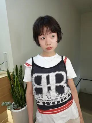 ショート パーマ 莉奈/似合わせカット カラー/パーマのヘアスタイル