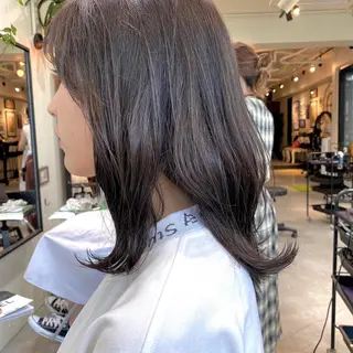 ミディアム カラー ヘアアレンジ 【ダメージレス施術】 【透明感】北村 拓也のヘアスタイル