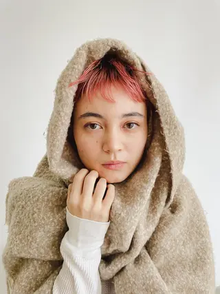 ショート カラー やまさきえりこ ニュアンスパーマのヘアスタイル