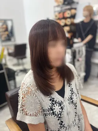ミディアム 森元 優衣のヘアスタイル