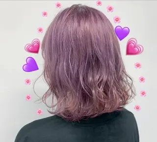 ミディアム カラー パーマ ヘアアレンジ メンズ ネイル マツエク・マツパ 🩵 JURI🩵のヘアスタイル
