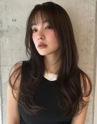 ロング カラー デザインカラー✨ 透明感カラー菊地真保のヘアスタイル