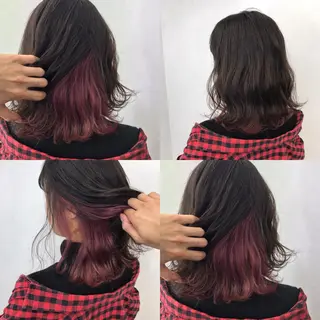 ミディアム カラー TATSUYA アートディレクターのヘアスタイル