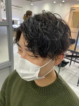 ショート メンズ 🟣メンズパーマ 川端 永遠🟣のヘアスタイル