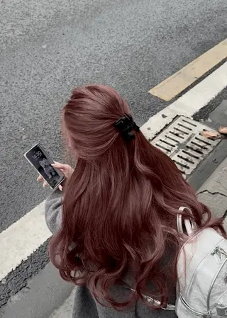 ロング カラー トレンド🇰🇷韓国 スタイル🤍りんのヘアスタイル