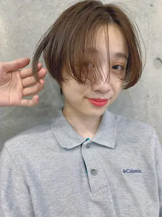 ショート ボブパーマコテ巻き風 パーマNo1深江秀平のヘアスタイル
