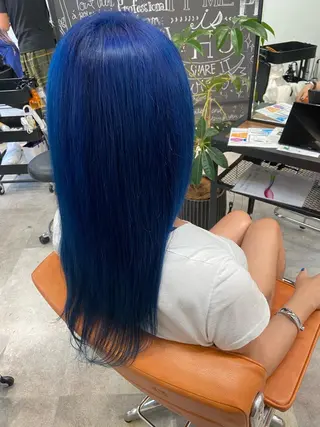ミディアム カラー ウルフカット レイヤーカット上柿のヘアスタイル