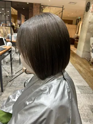 ショート カラー パーマ 銀座✨レイヤーカット 顔まわり/坂本亜裟海のヘアスタイル
