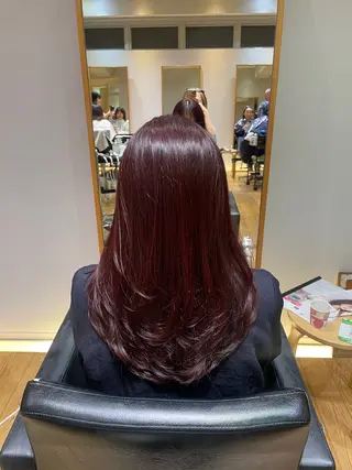 セミロング カラー 縮毛矯正/レイヤー 🌙児玉光瑠のヘアスタイル