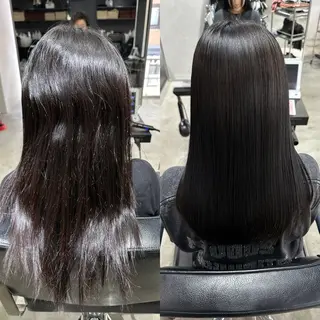 セミロング カラー 髪質改善/レイヤー 縮毛矯正/ケラチン耀のヘアスタイル