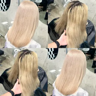 セミロング 🤍ムラ修正ブリーチ 🤍原宿/YUUのヘアスタイル