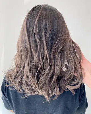 ミディアム カラー パーマ 【公式】amble luxe池袋東口🩷のヘアスタイル