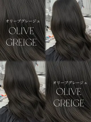 ロング 透明感カラー🩶 ×小顔カット難波のヘアスタイル