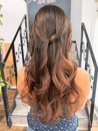 ロング カラー 🌸小掛🌸 豊橋外国人風カラーのヘアスタイル