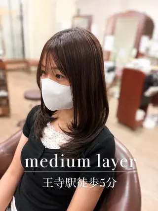 セミロング カラー 🍎レイヤー🍎 SAYAのヘアスタイル