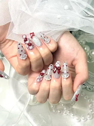 ネイル ルシイ🎀新宿長さ 出しパーツ専門店のネイルデザイン